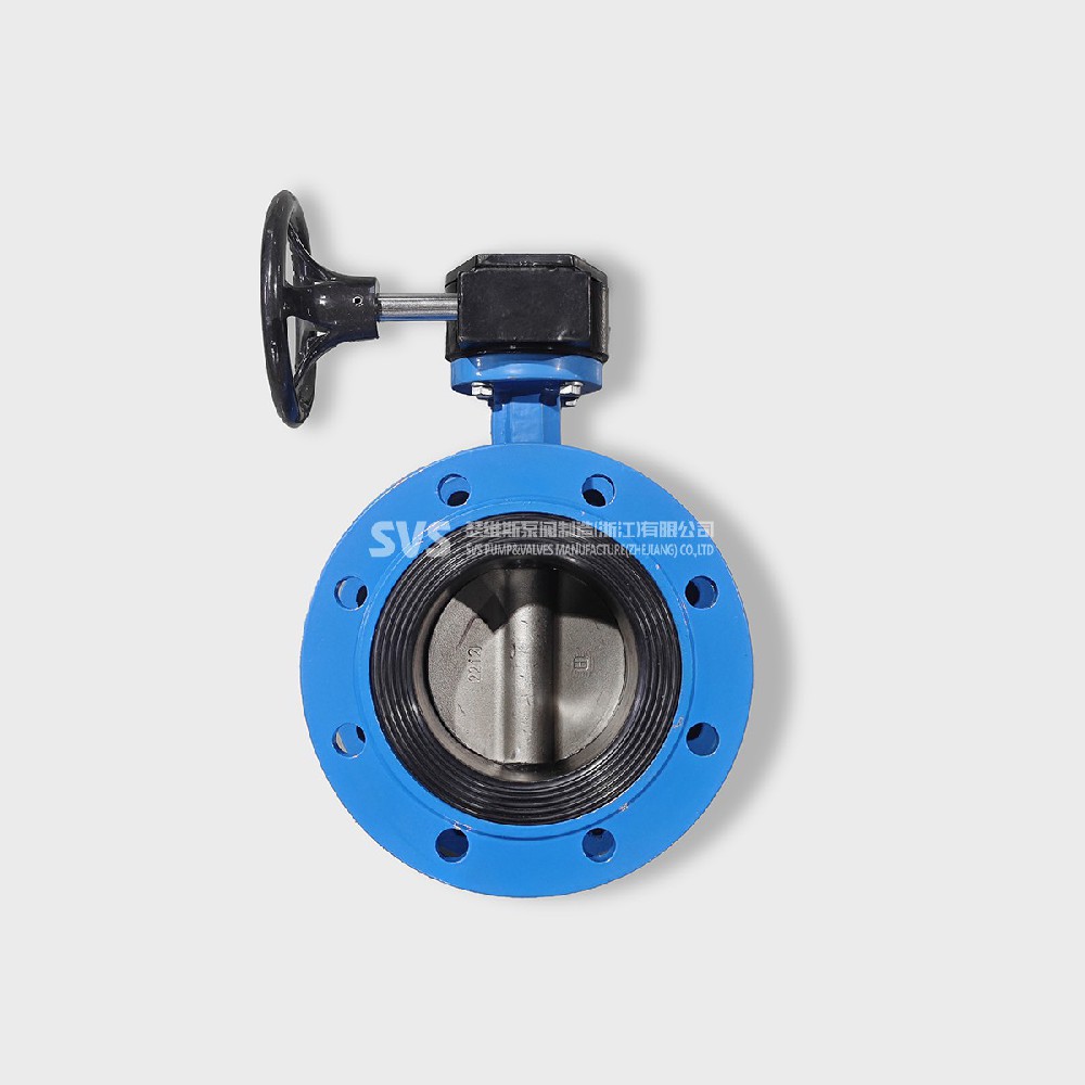 Flange turbine butterfly valve