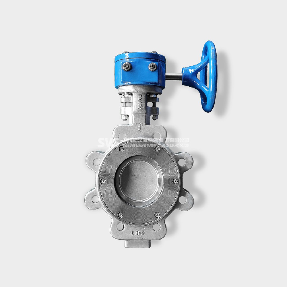 Lug eccentric turbine butterfly valve