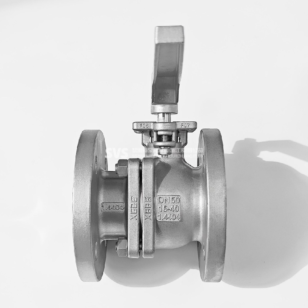 GB stainless steel straight through flange ball valve