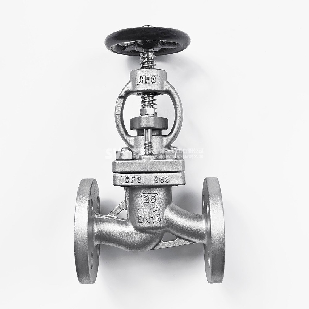 GB stainless steel 304 straight flange globe valve