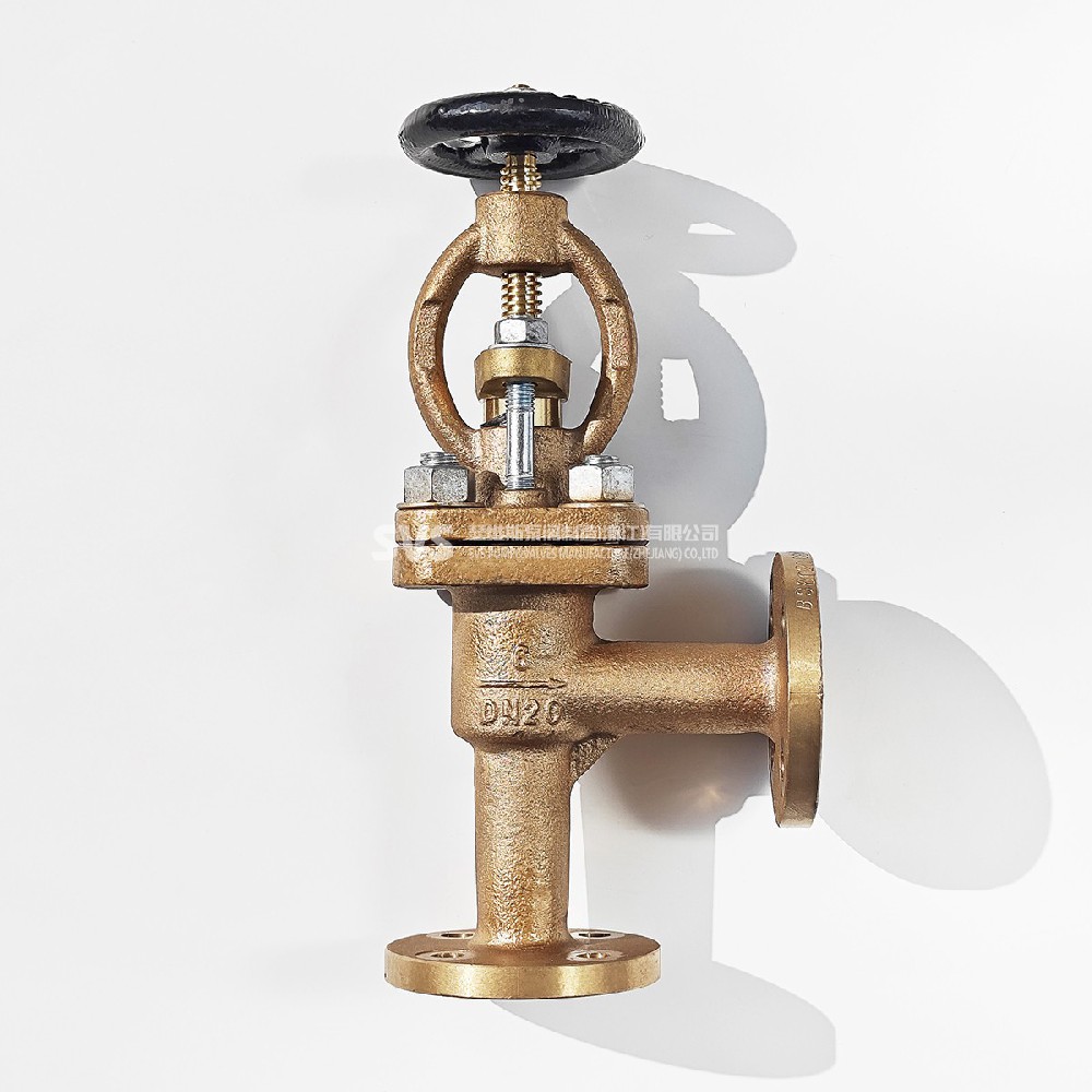 GB bronze angle flange globe valve