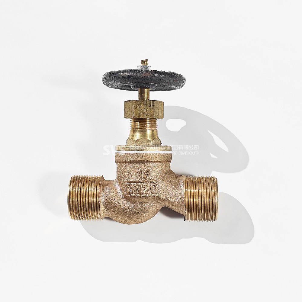 GB bronze external thread straight through globe valve