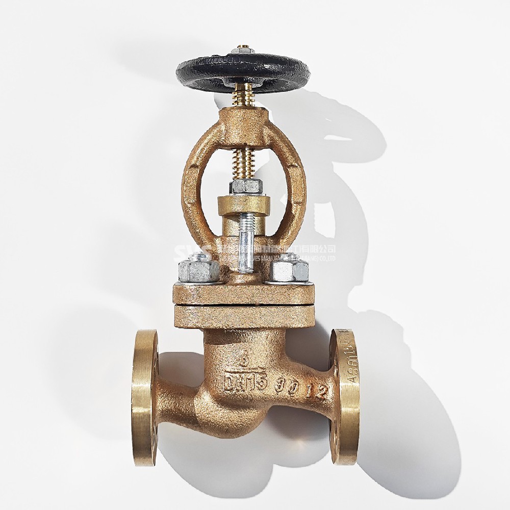 GB bronze straight flange globe valve