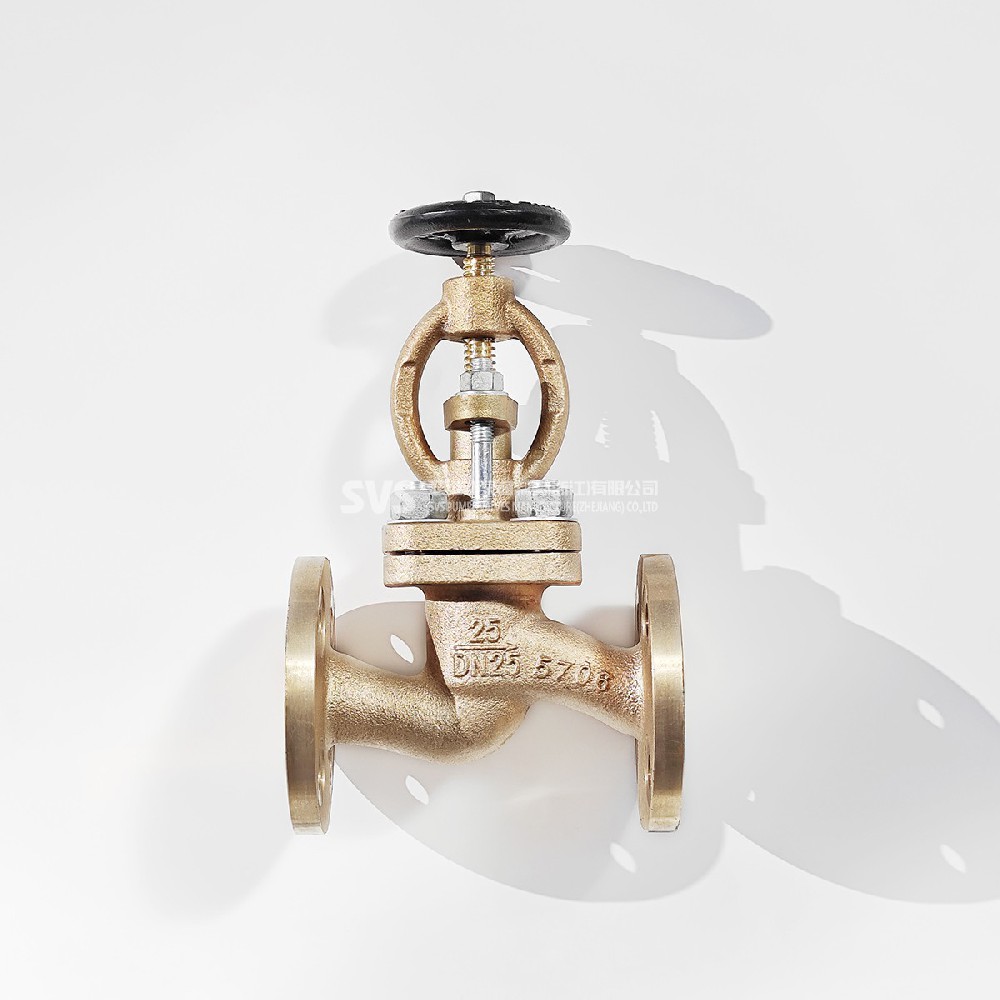 GB bronze straight flange globe valve