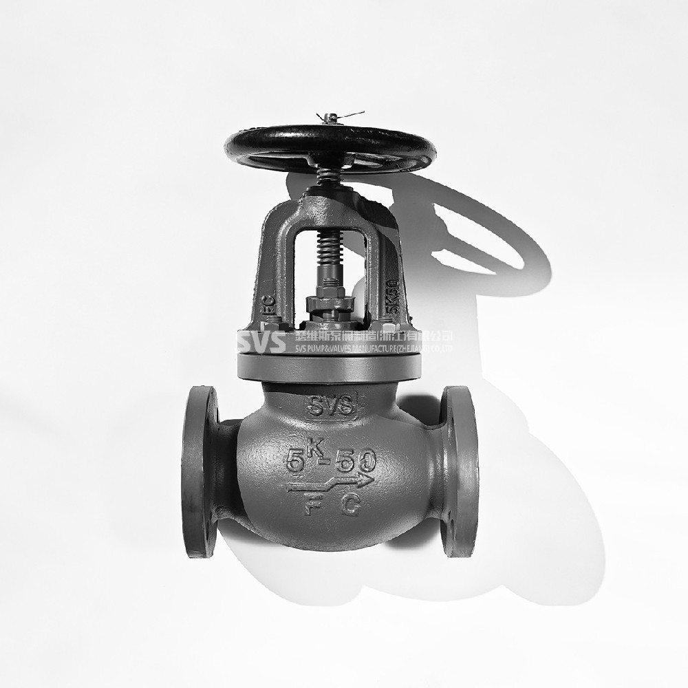 JIS cast iron through flange globe valve