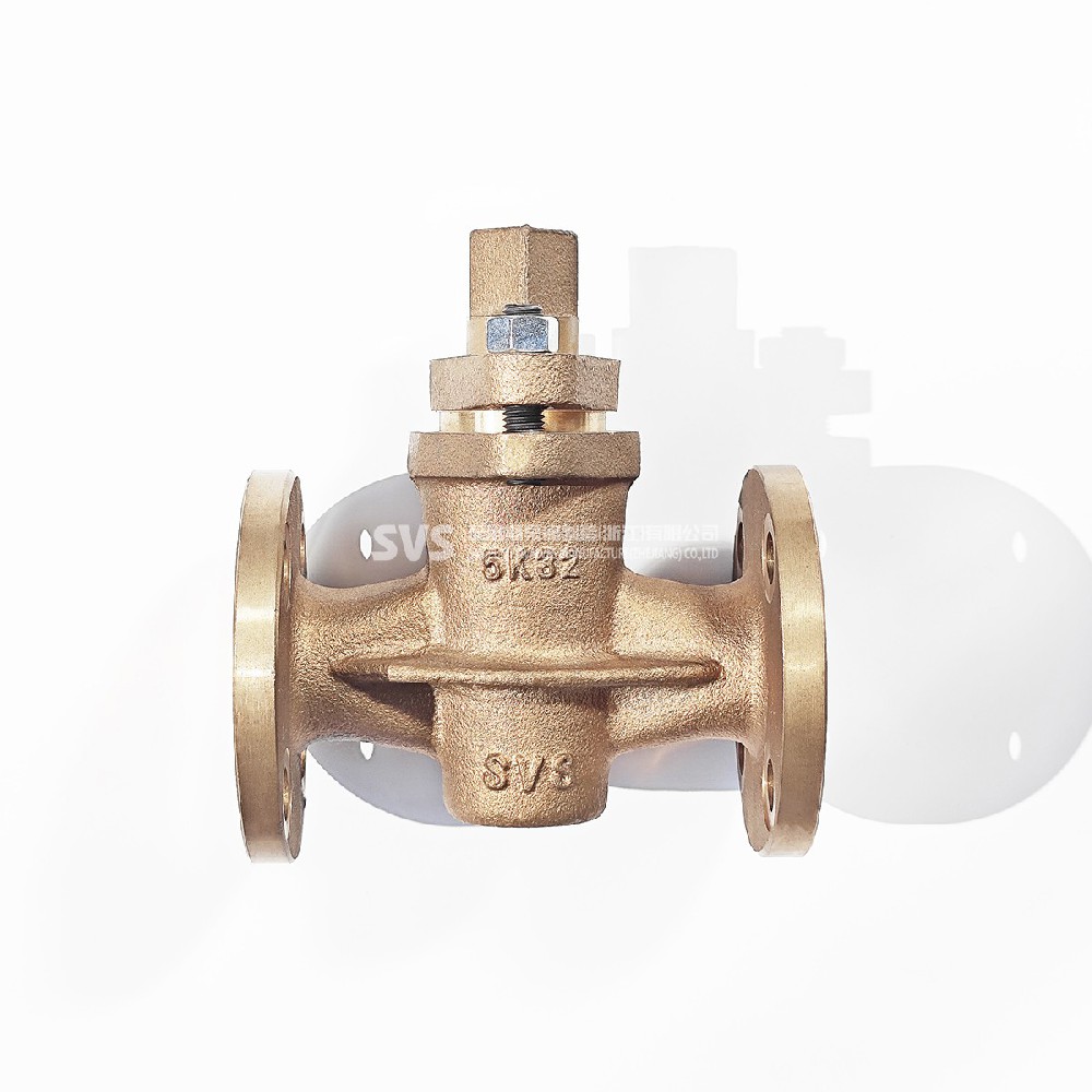 JIS standard bronze straight flange plug valve