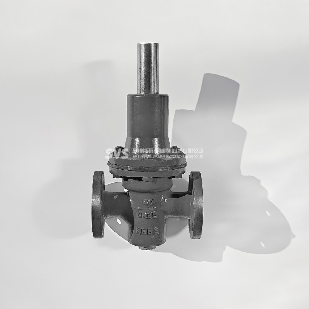 Cast steel straight flange pressure reducing valve